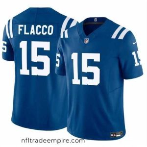 Alluring Indianapolis Colts 15 Joe Flacco Blue 2024 F.U.S.E Vapor Untouchable Limited Stitched Football Jersey