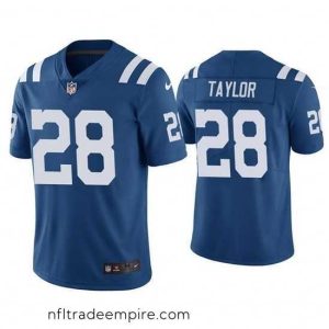 Superb Indianapolis Colts 28 Jonathan Taylor Blue Vapor Untouchable Limited Stitched Football Jersey