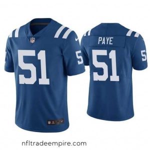 Gorgeous Indianapolis Colts 51 Kwity Paye Blue Vapor Untouchable Limited Stitched Football Jersey