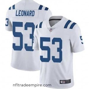 Irresistible Indianapolis Colts 53 Darius Leonard White Vapor Untouchable Limited Stitched Football Jersey