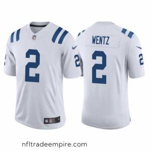 Alluring Indianapolis Colts Carson Wentz 2 White Vapor Limited Jersey