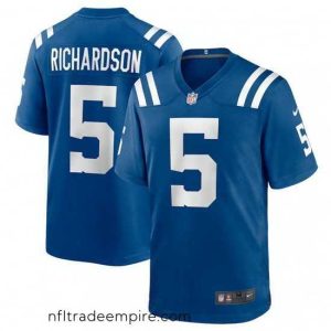 Gorgeous Indianapolis Colts Indianapolis Colts 5 Anthony Richardson Blue 2023 Draft Stitched Game Jersey