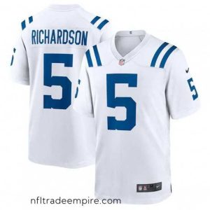 Exquisite Indianapolis Colts Indianapolis Colts 5 Anthony Richardson White 2023 Draft Stitched Game Jersey