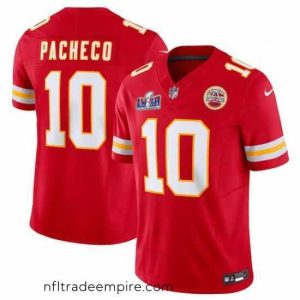 Alluring Kansas City Chiefs 10 Isiah Pacheco Red 2023 F.U.S.E  Vapor Untouchable Limited Stitched 2024 Super Bowl LVIII Jersey