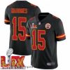 Charming Kansas City Chiefs Patrick Mahomes #15 Black 2024 2025 Super Bowl LIX F.U.S.E Stitched Jersey