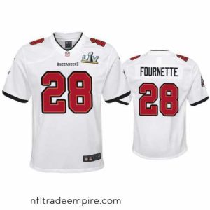 Charming Leonard Fournette Buccaneers White Super Bowl Lv Game Jersey