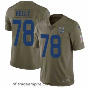 Charming Nike Colts #78 Ryan Kelly Olive Stitched NFL Limited 2017 Salute to Service Jersey