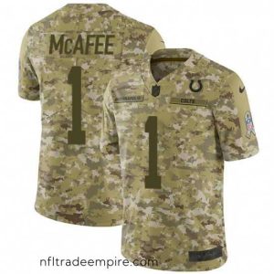 Stunning Nike Indianapolis Colts 1 Pat McAfee Limited Camo 2018 Salute to Service NFL Jersey