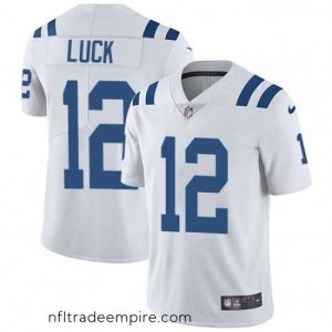 Alluring Nike Indianapolis Colts 12 Andrew Luck Elite White NFL Jersey