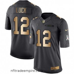 Enchanting Nike Indianapolis Colts 12 Andrew Luck Limited BlackGold Salute to Service NFL Jersey