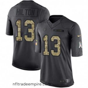 Irresistible Nike Indianapolis Colts 13 TY Hilton Limited Black 2016 Salute to Service NFL Jersey
