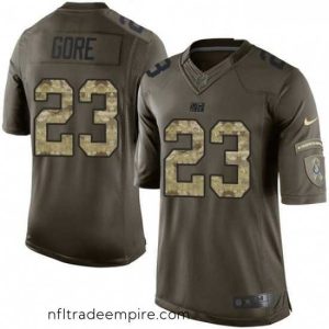Charming Nike Indianapolis Colts 23 Frank Gore Elite Green Salute to Service NFL Jersey