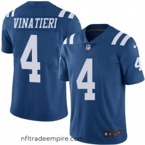 Charming Nike Indianapolis Colts 4 Adam Vinatieri Limited Royal Blue Rush Vapor Untouchable NFL Jersey