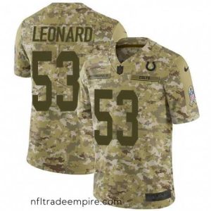 Gorgeous Nike Indianapolis Colts 53 Darius Leonard Limited Camo 2018 Salute to Service NFL Jerse