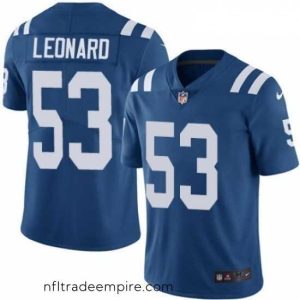 Delightful Nike Indianapolis Colts 53 Darius Leonard Royal Blue Team Color Vapor Untouchable Elite Player NFL Jersey