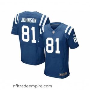Irresistible Nike Indianapolis Colts 81 Andre Johnson Blue NFL Jersey