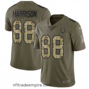 Delightful Nike Indianapolis Colts 88 Marvin Harrison Limited OliveCamo 2017 Salute to Service NFL Jersey