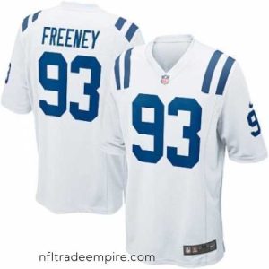 Irresistible Nike Indianapolis Colts 93# Dwight Freeney White Jerseys