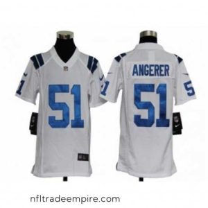 Magnificent Nike NFL Indianapolis Colts #51 Pat Angerer White Jerseys