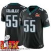 Enchanting Philadelphia Eagles Brandon Graham #55 Black 2024 2025 Super Bowl LIX F.U.S.E Stitched NFL Jersey