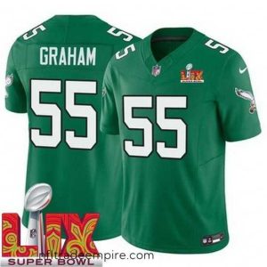 Gorgeous Philadelphia Eagles Brandon Graham #55 Kelly Green 2024 2025 Super Bowl LIX F.U.S.E Stitched NFL Jersey