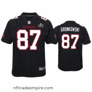 Stunning Rob Gronkowski Buccaneers Black Super Bowl Lv Game Fashion Jersey