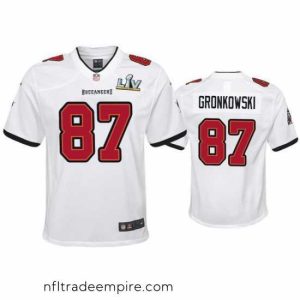 Delightful Rob Gronkowski Buccaneers White Super Bowl Lv Game Jersey
