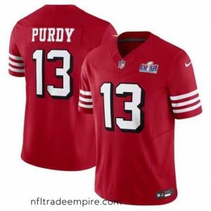 Delightful San Francisco 49ers 13 Brock Purdy 2023 F.U.S.E  New Red Vapor Untouchable Limited Stitched Football 2024 Super Bowl LVIII Jersey