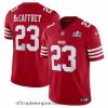 Charming San Francisco 49ers 23 Christian McCaffrey Red 2023 F.U.S.E  Vapor Untouchable Limited Stitched Football 2024 Super Bowl LVIII Jersey