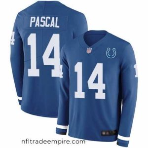 Stunning Zach Pascal Limited Jersey 14 Football Indianapolis Colts Blue Therma Long