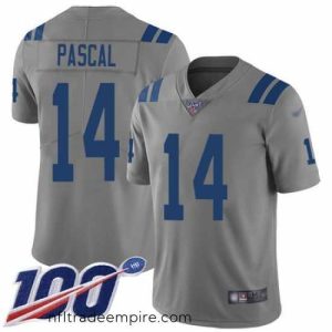 Superb Zach Pascal Limited Jersey 14 Football Indianapolis Colts Gray 100th Season