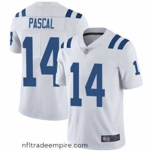 Stunning Zach Pascal Limited Road Jersey 14 Football Indianapolis Colts White Vapor
