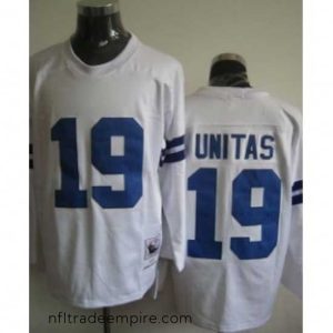 Gorgeous nfl Indianapolis Colts 19 Johnny Unitas Throwback white